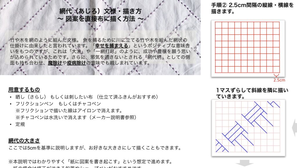 網代（あじろ）文様