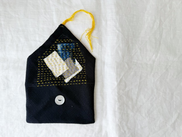 canoha[4] Making Sashiko pouch with visible mending