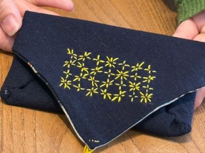 Making a Sashiko Pouch with Visible Mending