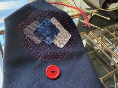 Making a Sashiko Pouch with Visible Mending